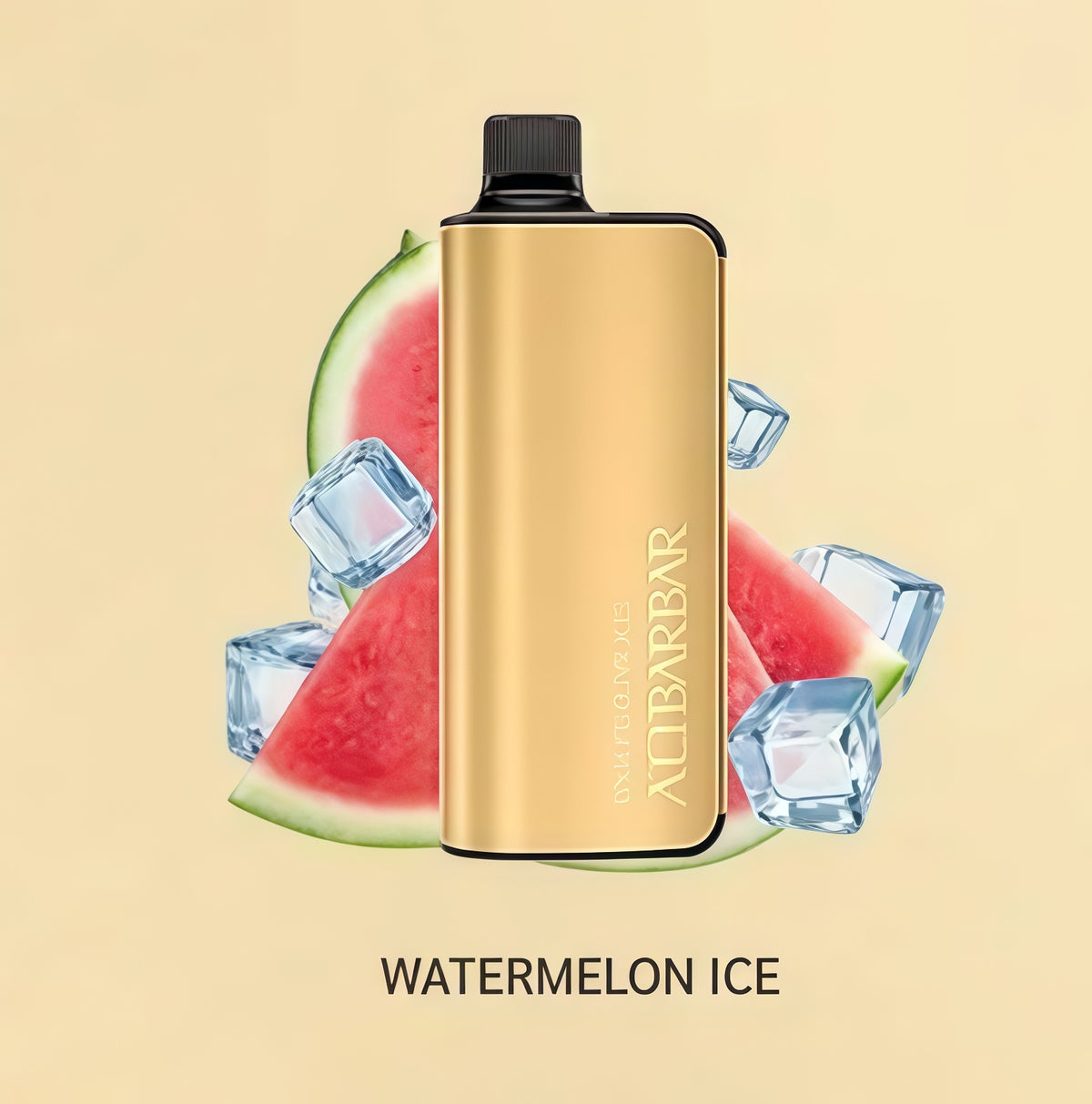 ALIBARBAR watermelon ice vape device with watermelon slices and ice cubes
