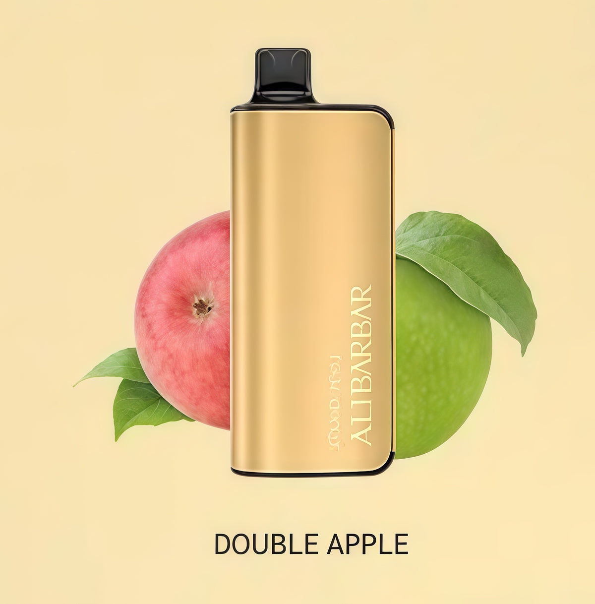 ALIBARBAR Double Apple vape atomizer device with red and green apples.