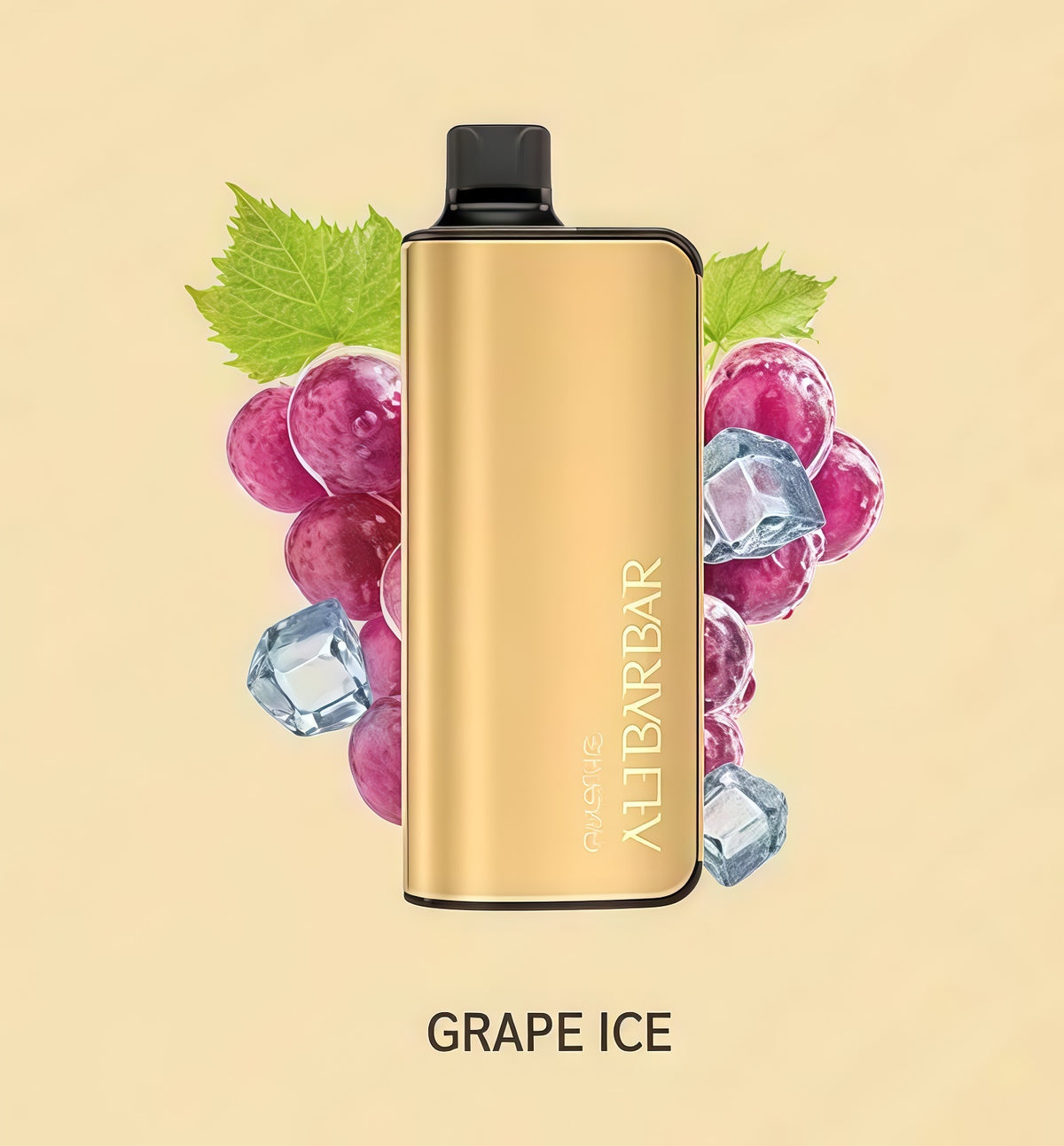 Alibarbar Grape Ice vape atomizer device with grapes and ice cubes
